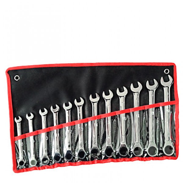 12 Sets of 8-19 Ratchet Ratchet Wrench Sets