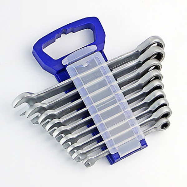 9 Sets of 8-19 Fast dual Ratchet Wrench Plastic Ra...